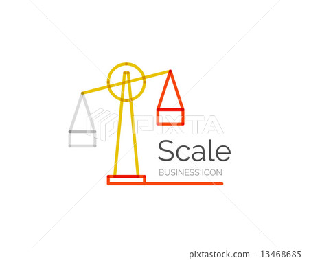 Line minimal design logo scale 13468685