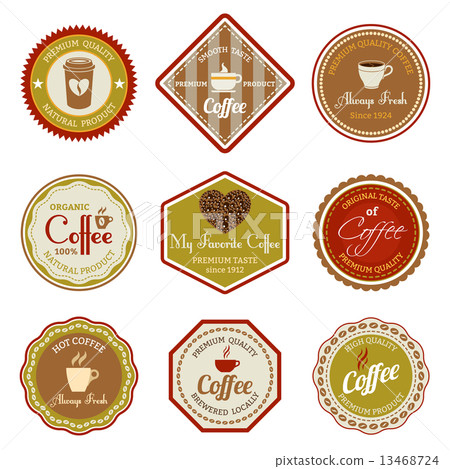 Coffee labels set 13468724