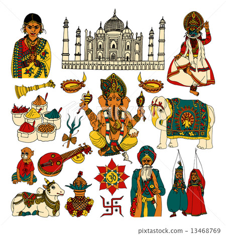India sketch set 13468769