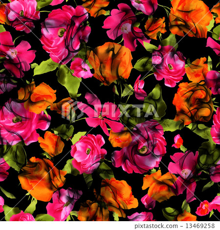 Seamless flower pattern Seamless flower pattern 13469258