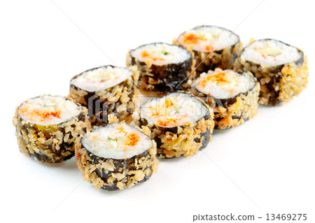 Tempura roll with salmon and avocado Tempura roll with salmon and avocado 13469275