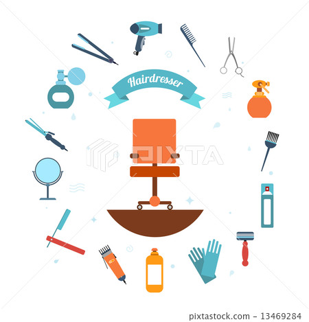 Hairdresser icon flat Hairdresser icon flat 13469284