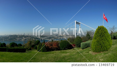 Bosphorus Strait and Second Bosphorus Bridge 13469719