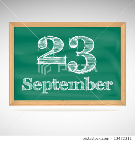 September 23, inscription in chalk on a blackboard 13472311