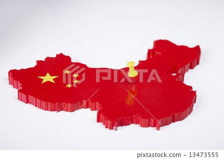 Flag of China map Flag of China map 13473555