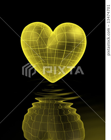 Digital Heart Yellow Digital Heart Yellow 13474701