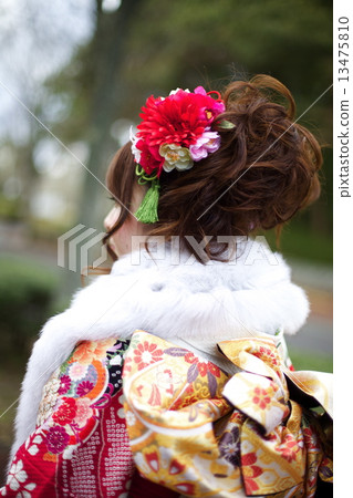 A woman in kimono shape 13475810