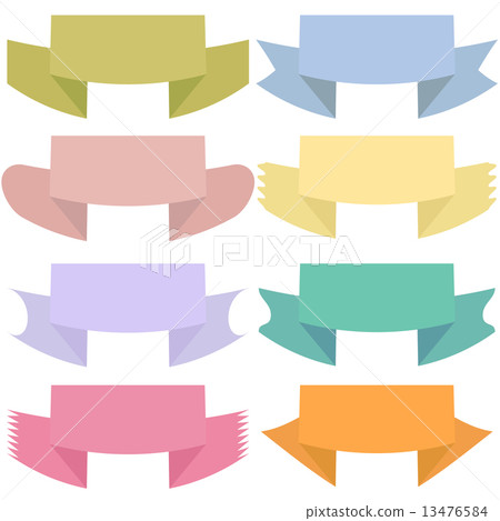 Modern colored ribbons and banners for your text. Isolated on wh Modern colored ribbons and banners for your text. Isolated on wh 13476584