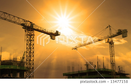 crane and building construction 13477158