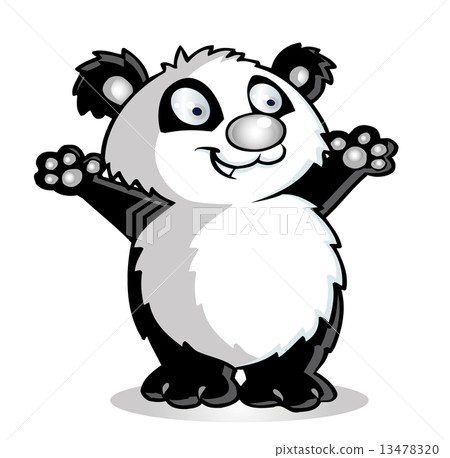 cute panda cartoon 13478320