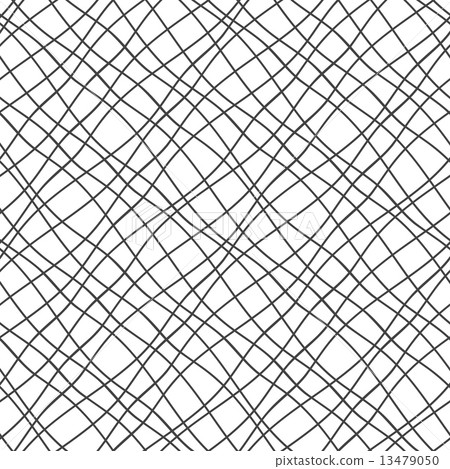 Seamless Pattern With Crossed Wavy Lines Grid Stock Illustration