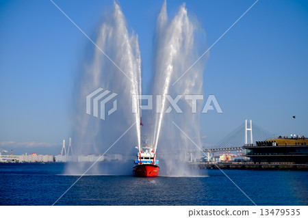 Fire-fighting boat all-over Fire-fighting boat all-over 13479535
