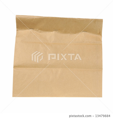 Lunch brown recycle paper bag isolated on white background. Lunch brown recycle paper bag isolated on white background. 13479884