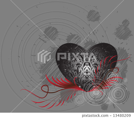 Grunge card for St. Valentine's day 13480209
