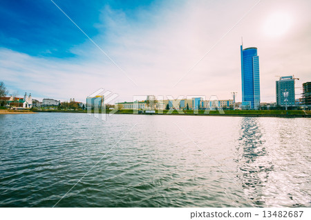 Modern Architecture Of Minsk, Nyamiha (Nemiga) District, Belarus Modern Architecture Of Minsk, Nyamiha (Nemiga) District, Belarus 13482687