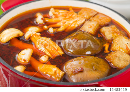 Szechuan Hot Pot - Spicy Chinese hot pot meal. 13483439