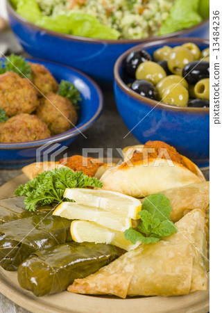 Mezze - Selection of Middle Eastern dishes. Mezze - Selection of Middle Eastern dishes. 13484236