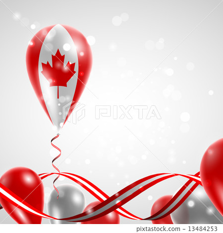 Flag of Canada on balloon 13484253