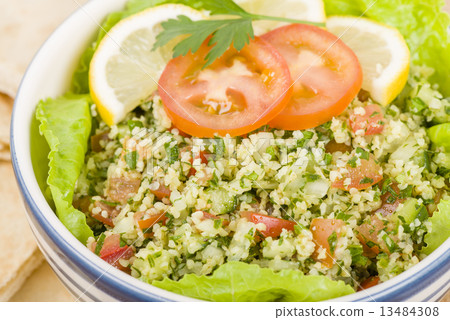 Tabbouleh - Arabic salad made with bulghur wheat  13484308