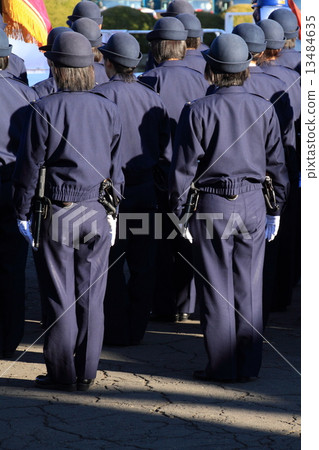 Police officers to line up Police officers to line up 13484635
