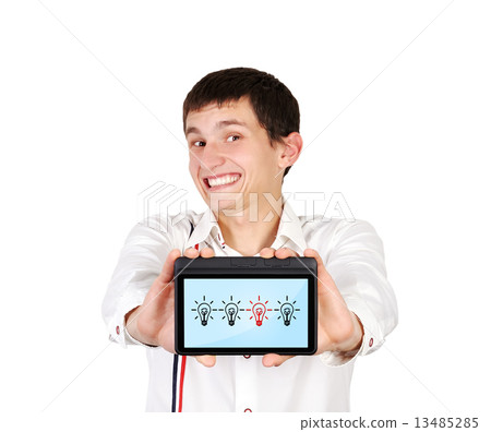 touch pad in hand 13485285