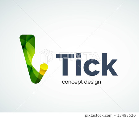 Abstract tick logo design 13485520