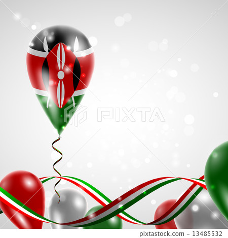Flag of Kenya on balloon Flag of Kenya on balloon 13485532