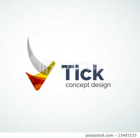 Abstract tick logo design Abstract tick logo design 13485533