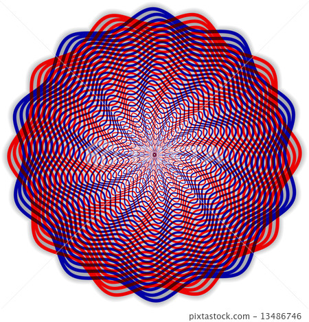Vector abstract round guilloche pattern 13486746