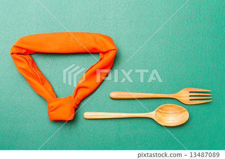Chef Tie and Wooden Spoon 13487089