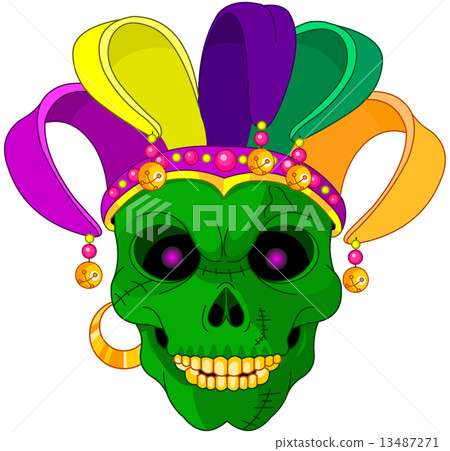 Mardi Gras skull 13487271