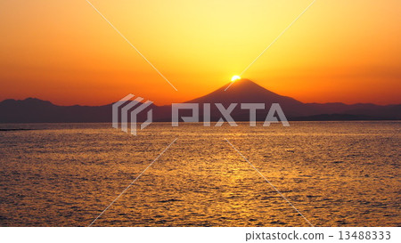 Mount Fuji and sunset Mount Fuji and sunset 13488333