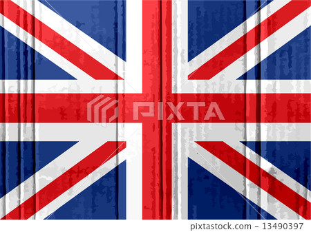 National flag of UK , the United Kingdom of Great Britain and No 13490397