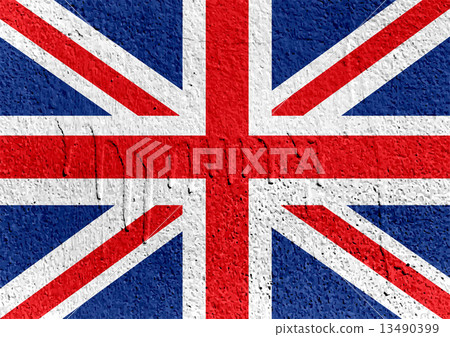 National flag of UK , the United Kingdom of Great Britain and No 13490399