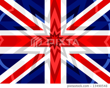 National flag of UK , the United Kingdom of Great Britain and No 13490548