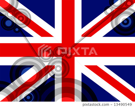 National flag of UK , the United Kingdom of Great Britain and No 13490549