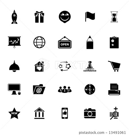 Business start up icons on white background - Stock Illustration ...