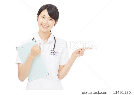 Pointing nurse 13491120
