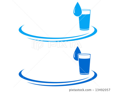 water glass icon with drop 13492057