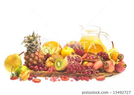 juice and ripe fresh fruit 13492727