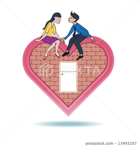 Lover express love on heart shape home Lover express love on heart shape home 13493207