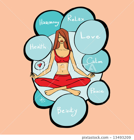 girl  in the lotus asana 13493209