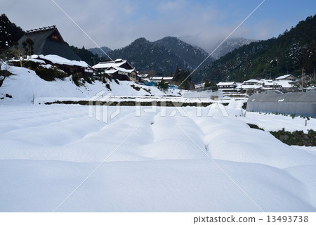 冬天的北嶽大原鄉村雪景 13493738
