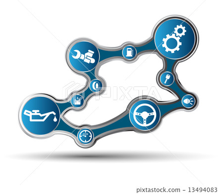 Engine diagram with icons 13494083