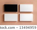 Set of business cards on a color background 13494959