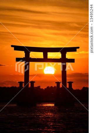 Evening at Hamana Lake Bentenjima 13495244