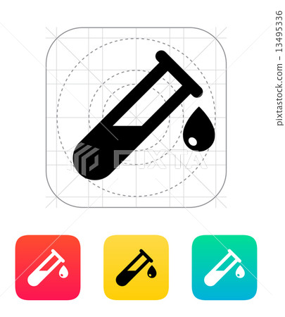 Drop from test tube icon. Vector illustration. Drop from test tube icon. Vector illustration. 13495336
