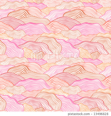 Seamless pattern with wavy scale texture 13496828