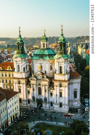 View on Saint Nicholas Church in Prague View on Saint Nicholas Church in Prague 13497613