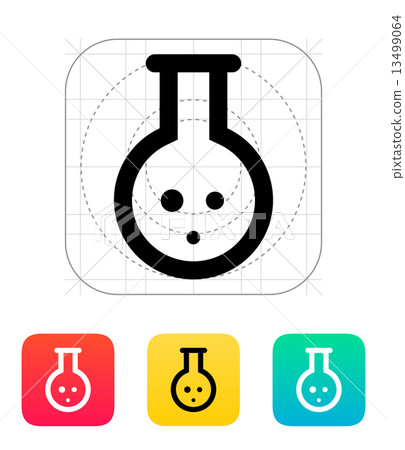 Florence flask with gas icon. Vector illustration. 13499064